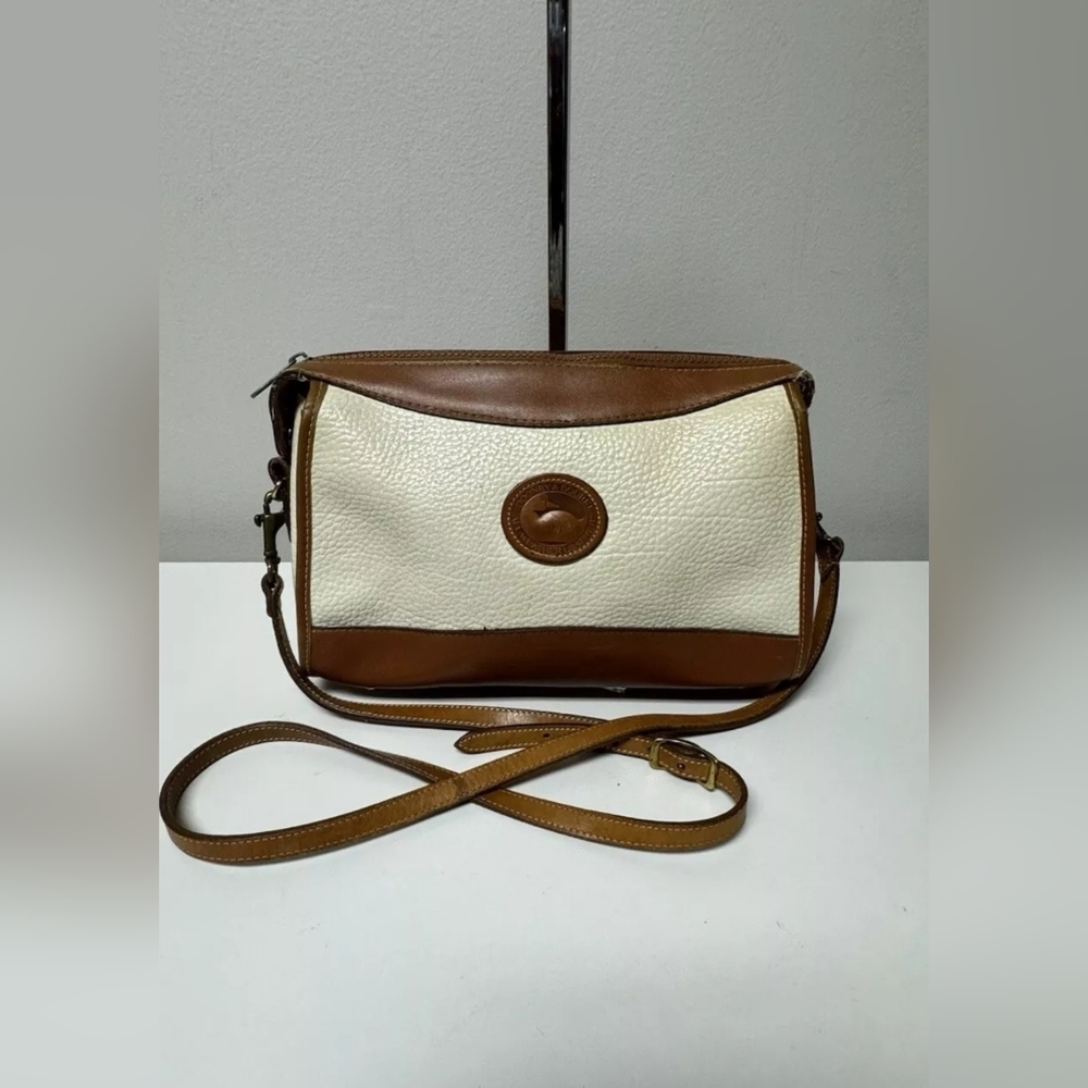DOONEY and BOURKE Authentic Vintage Off White and Tan Leather